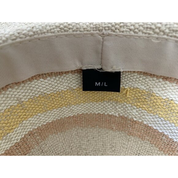 ROXY Hat M/L Women's Straw Sun Hat Sound Of The Ocean Surf Style Beach Boho VTG - Picture 8 of 9